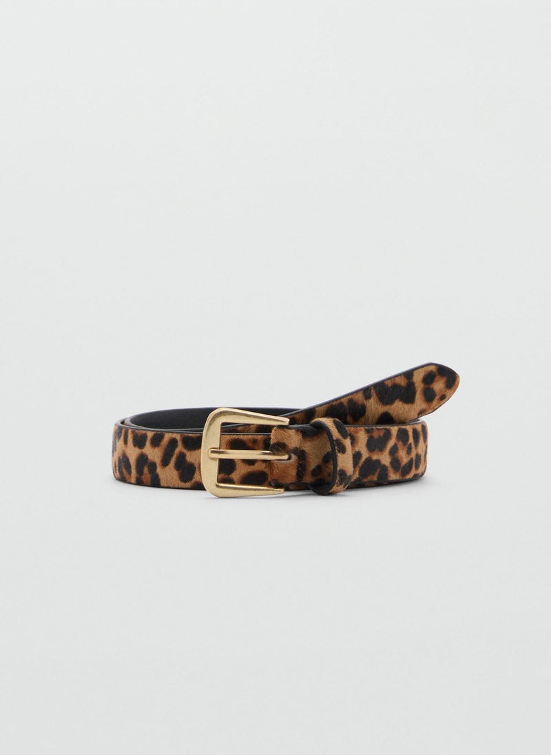 Leopard Leather Belt