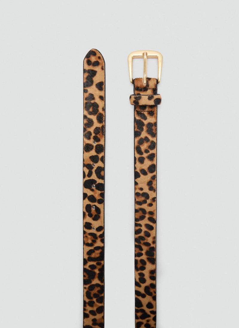 Leopard Leather Belt