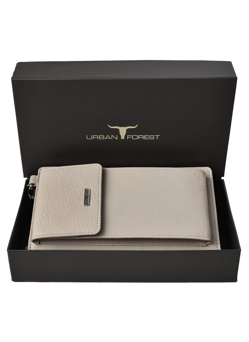 URBAN FOREST Ruby Beige Leather Sling Wallet for Women