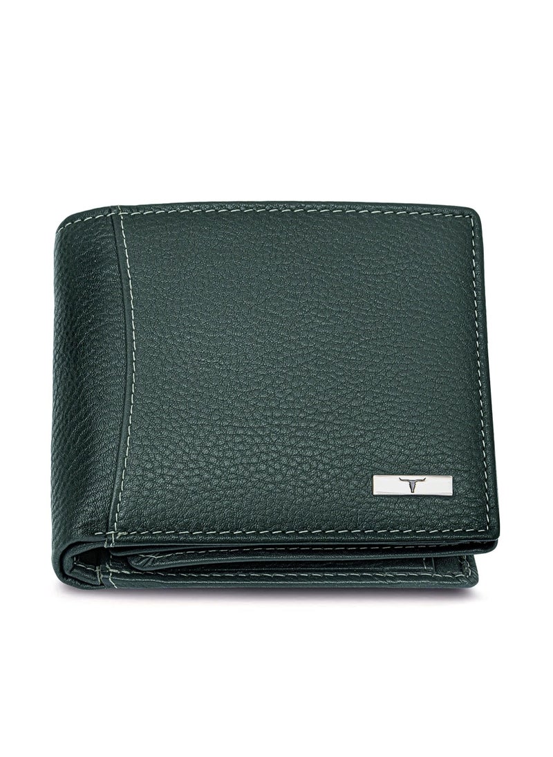 URBAN FOREST Oliver Green Leather Wallet & Pen Combo Gift Set for Men