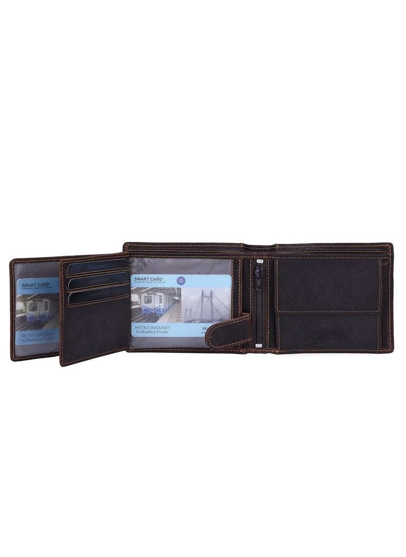 URBAN FOREST Oliver Vintage Brown Leather Wallet for Men