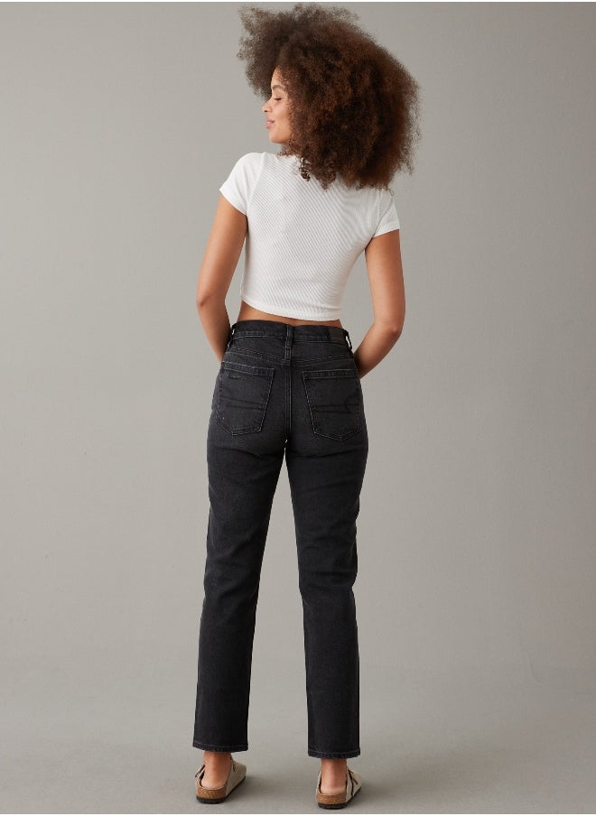 AE Stretch Super High-Waisted Ankle Straight Jean