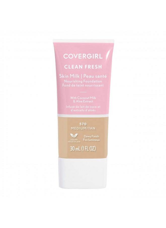 COVERGIRL, Clean Fresh Skin Milk Foundation, Medium/Tan, 1 Count