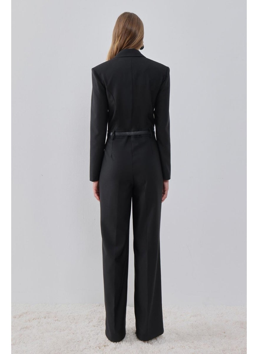 Black Long Sleeve Jumpsuit