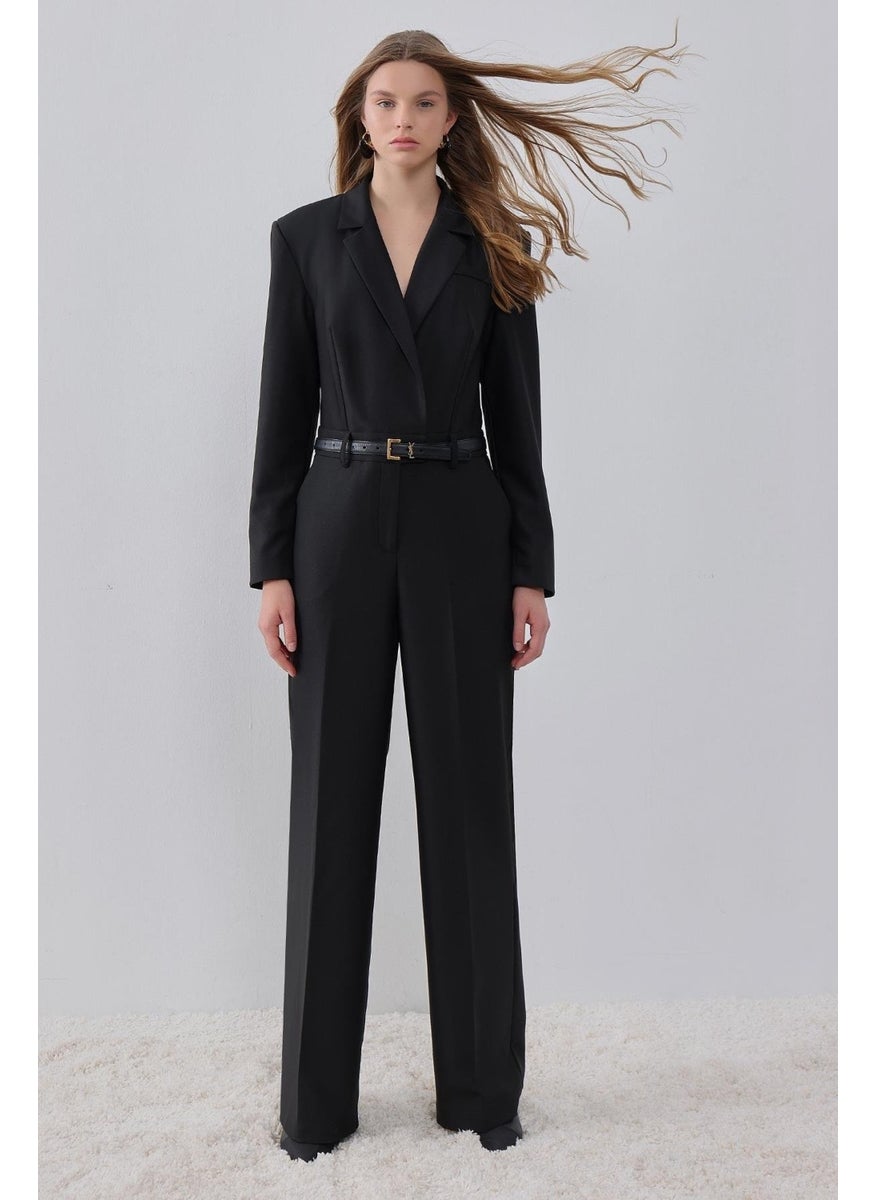 Black Long Sleeve Jumpsuit