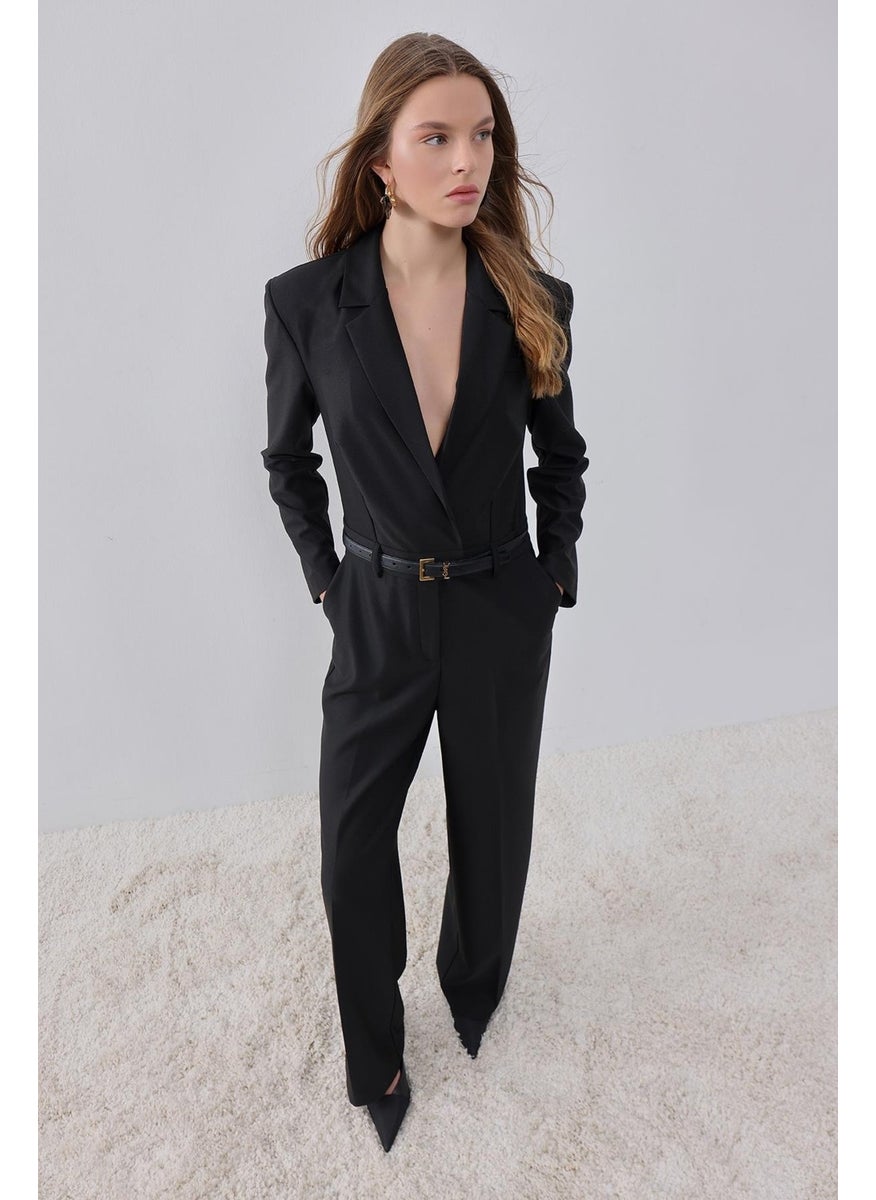 Black Long Sleeve Jumpsuit