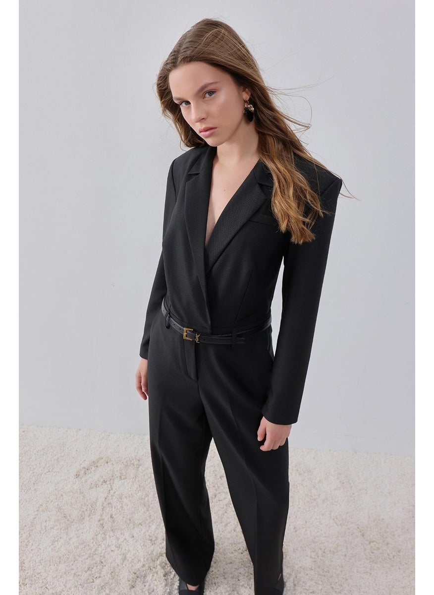 Black Long Sleeve Jumpsuit