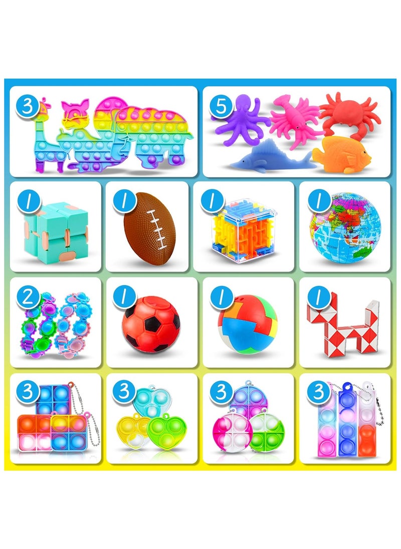 84Pcs Party Favors for Kids,Fidget Toys Pack,Bulk Toys for Kids Party Favors,Goodie Bag Stuffers,Carnival Prizes,Treasure Box, Filler Stuffers Toys