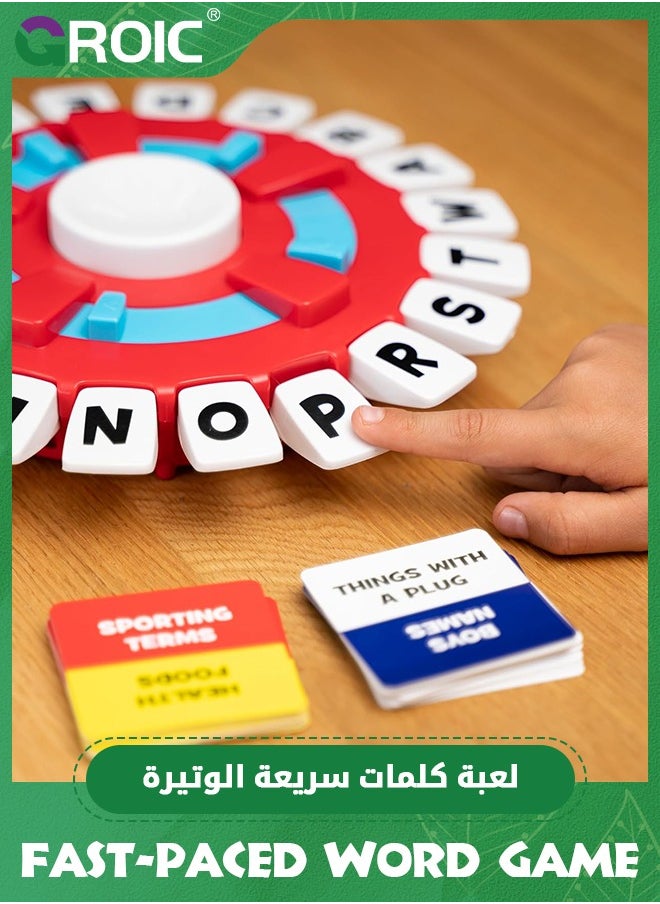 TAPPLE Word Game with Cards, Fast-Paced Family Board Game for Kids, Choose a Category & Race Against The Timer to be The Last Player, Learning Educational Toys Learning Game for All Ages - Red