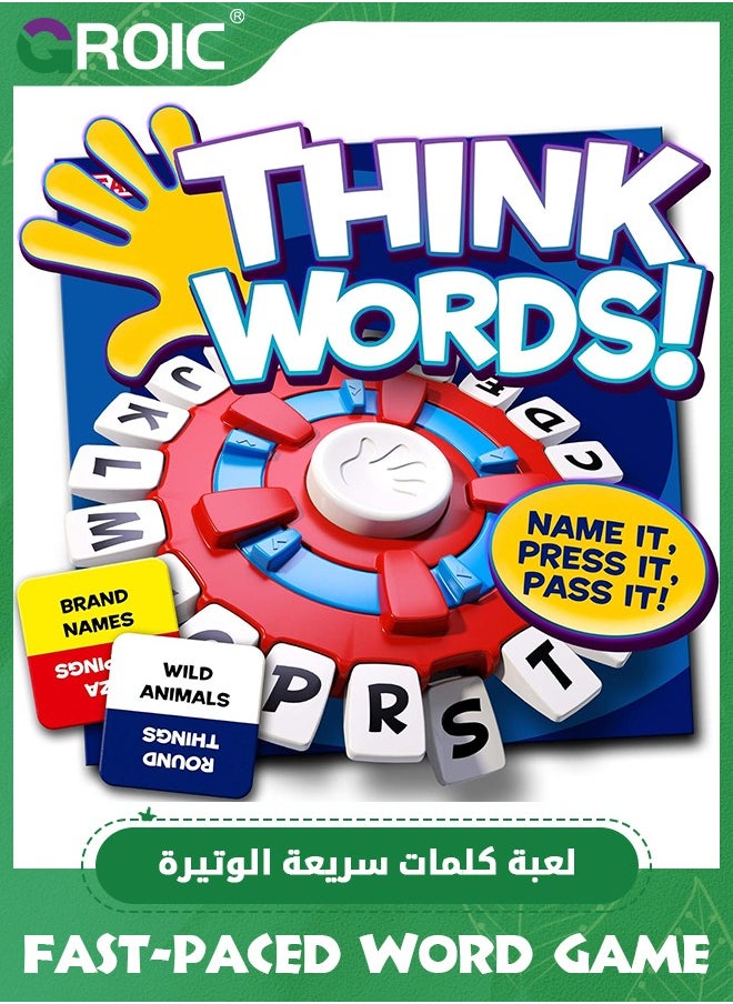 TAPPLE Word Game with Cards, Fast-Paced Family Board Game for Kids, Choose a Category & Race Against The Timer to be The Last Player, Learning Educational Toys Learning Game for All Ages - Red