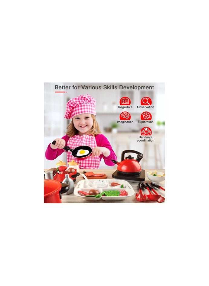 Kitchen Play House Set for Children – Complete Tableware & Cookware Toy Set, Modern Cooking Kitchenware for Kids, Pretend Play & Educational Toy Set with Accessories for Toddlers