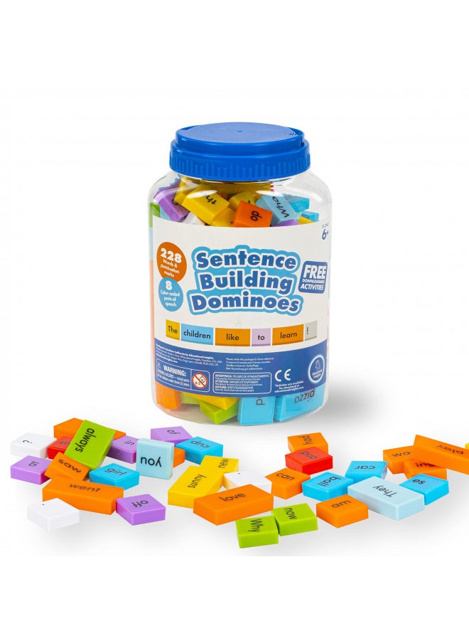 Educational Insights Sentence Building Dominoes, Learn to Write Manipulatives for Classroom & Home, Set of 114 Double-Sided Dominoes, Ages 6+