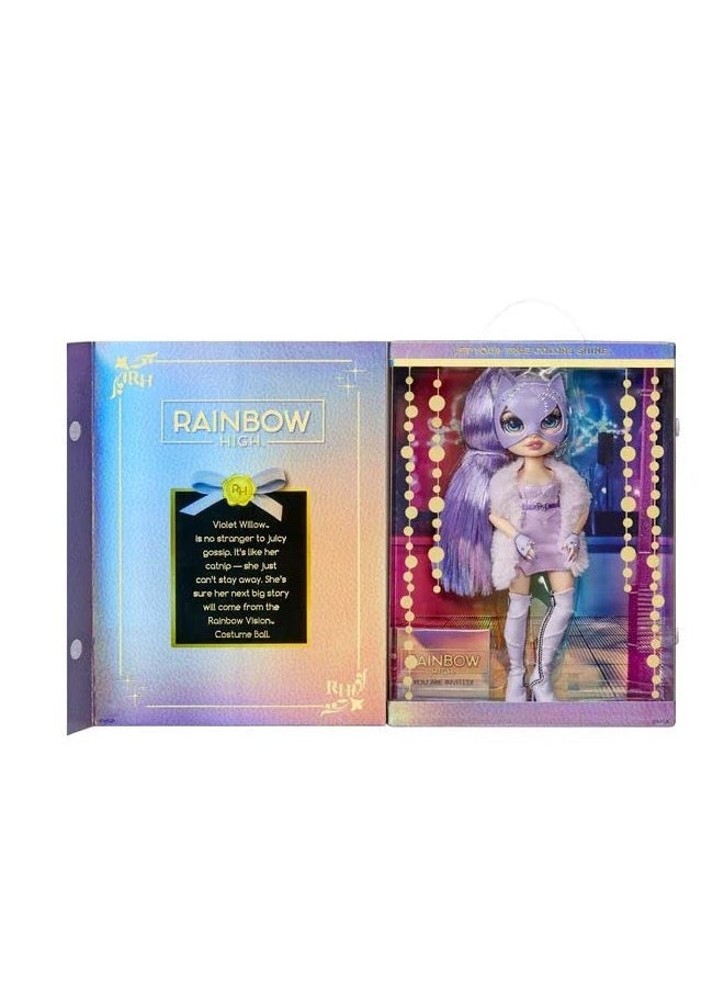 Rainbow Vision Costume Ball Rainbow High Doll - Fashion Collectors Doll - 11 inch (Violet Willow)