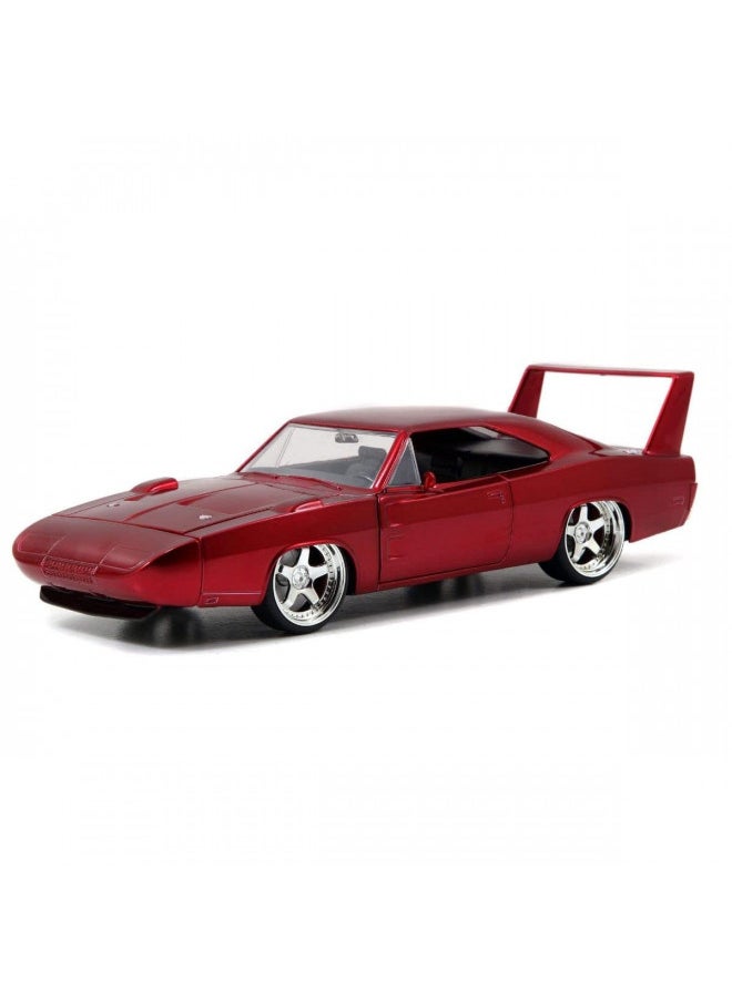 Jada Toys Fast & Furious Dom's Dodge Charger Daytona DIE-CAST Car, 1: 24 Scale Red (97060)