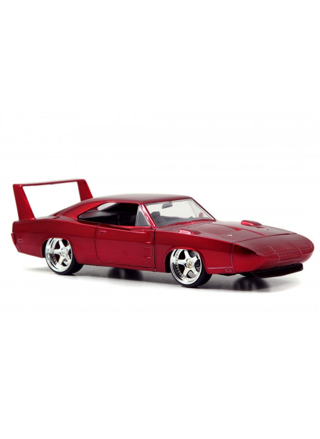 Jada Toys Fast & Furious Dom's Dodge Charger Daytona DIE-CAST Car, 1: 24 Scale Red (97060)