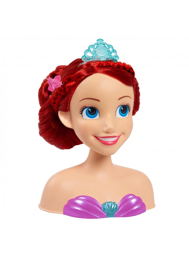 Disney Princess Ariel Styling Head and Accessories, 18-pieces, Red Hair and Blue Eyes, Pretend Play, Kids Toys for Ages 3 Up by Just Play