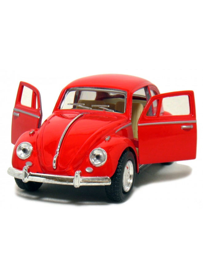 Kinsmart Red 1967 Classic Die Cast Volkwagen Beetle Toy with Pull Back Action for unisex