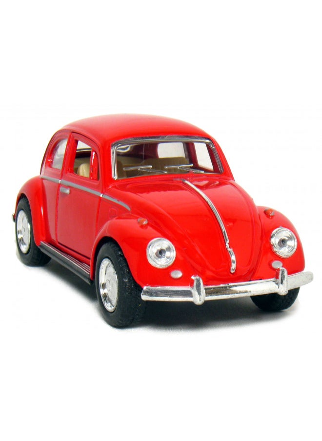 Kinsmart Red 1967 Classic Die Cast Volkwagen Beetle Toy with Pull Back Action for unisex