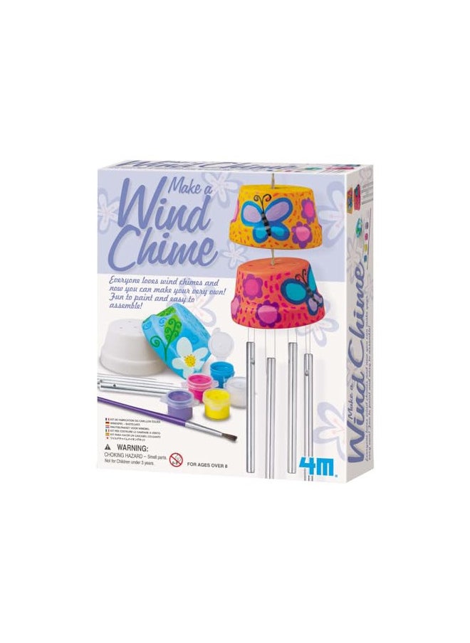 4M Make A Wind Chime Kit - Arts & Crafts Construct & Paint A Wind Powered Musical Chime DIY Gift for Kids, Boys & Girls