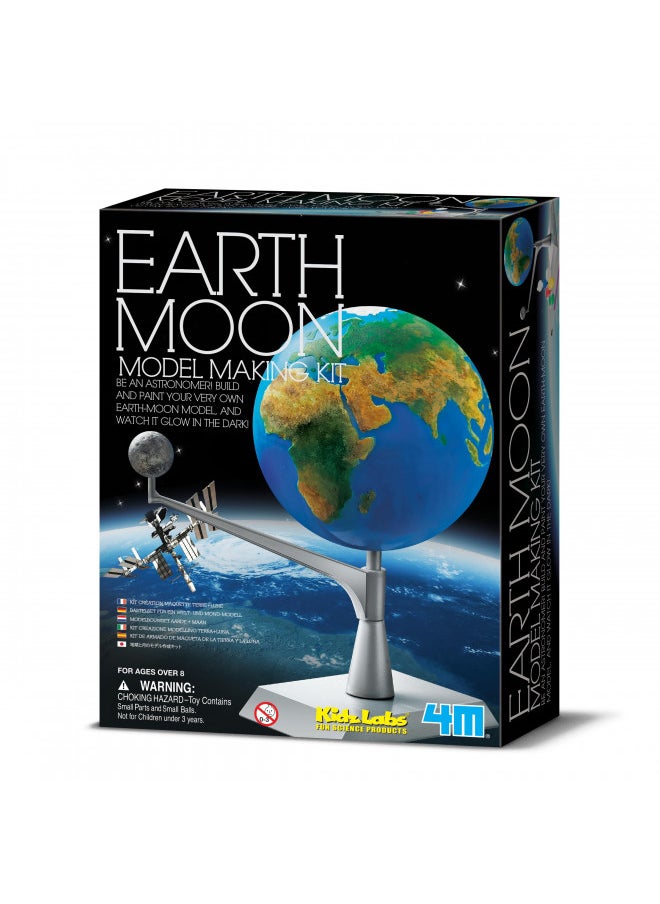 4M Kidzlabs Earth & Moon Model Kit STEM Toys Science Lab DIY Orbit Planetarium Educational Gift