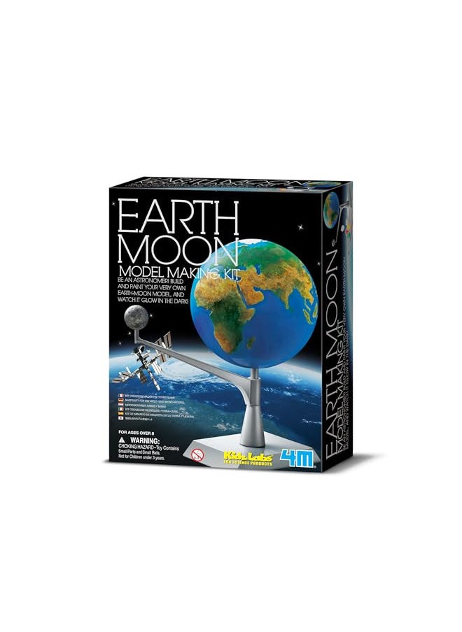 4M Kidzlabs Earth & Moon Model Kit STEM Toys Science Lab DIY Orbit Planetarium Educational Gift