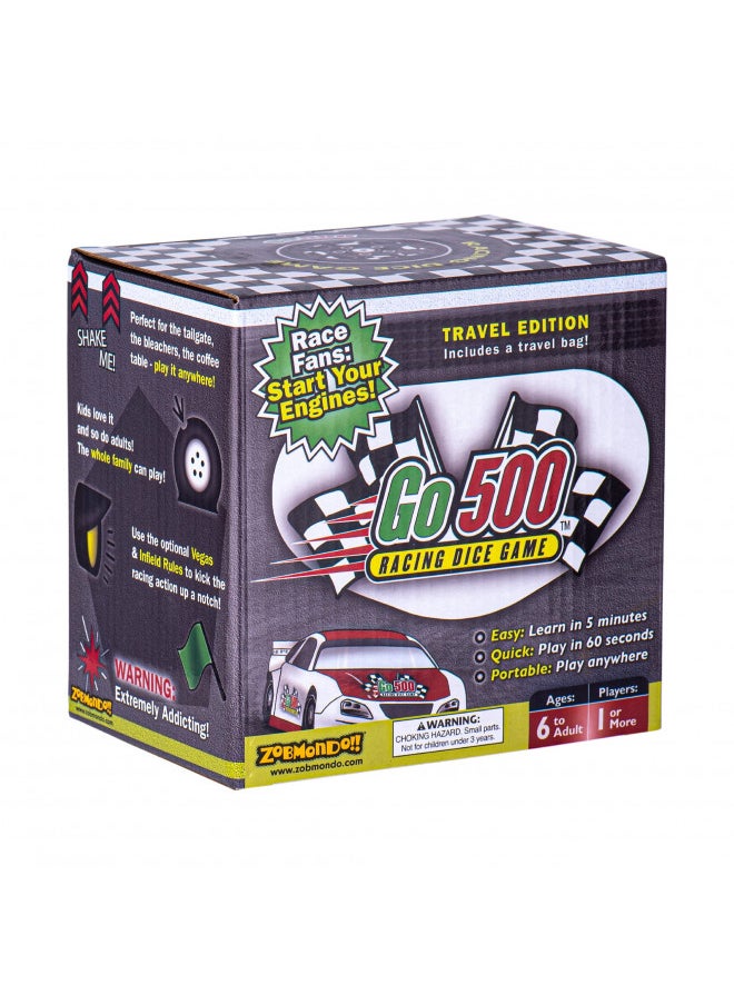 Zobmondo!! Go500 Car Racing Dice Game, Racing Games for Adults and Family, Table Game for Sports Fans Ages 6+