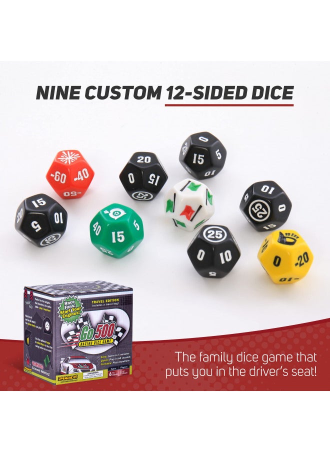 Zobmondo!! Go500 Car Racing Dice Game, Racing Games for Adults and Family, Table Game for Sports Fans Ages 6+