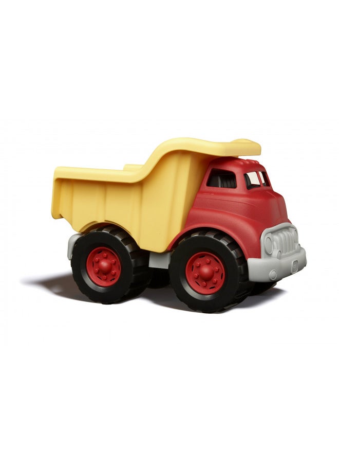 Green Toys Dump Truck in Yellow and Red - BPA Free, Phthalates Free Toys for Gross/Fine Motor Skill Development. Pretend Play , Red/Yellow