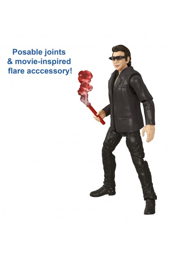 Mattel Jurassic World Toys Jurassic Park Hammond Collection Dr. Ian Malcolm Action Figure with Interchangeable Arms and Accessory, Gift and Collectible