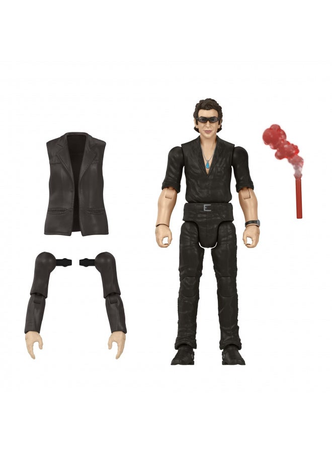 Mattel Jurassic World Toys Jurassic Park Hammond Collection Dr. Ian Malcolm Action Figure with Interchangeable Arms and Accessory, Gift and Collectible