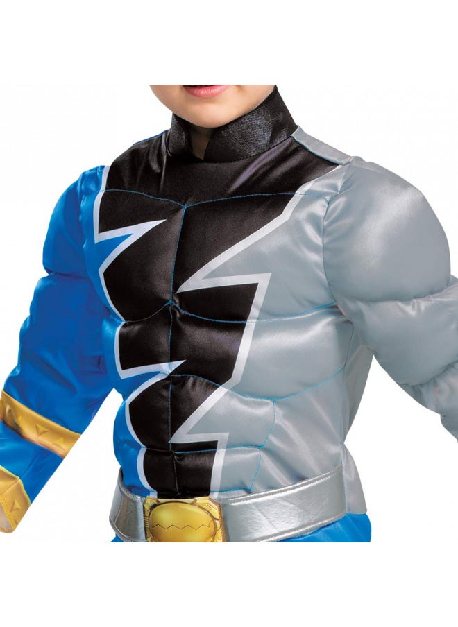 Disguise Blue Power Ranger Costume for Toddlers, Official Power Rangers Dino Fury Outfit with Mask Multicolored, Medium (3T-4T)