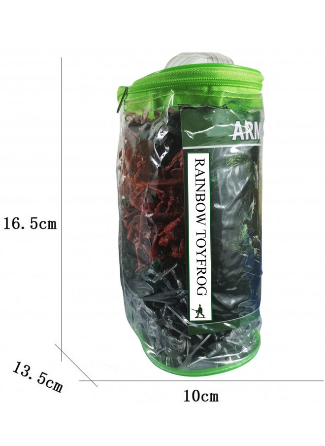 RAINBOW TOYFROG Army Men Play Bucket-Soldiers of WWII-Over 300 Piece Set