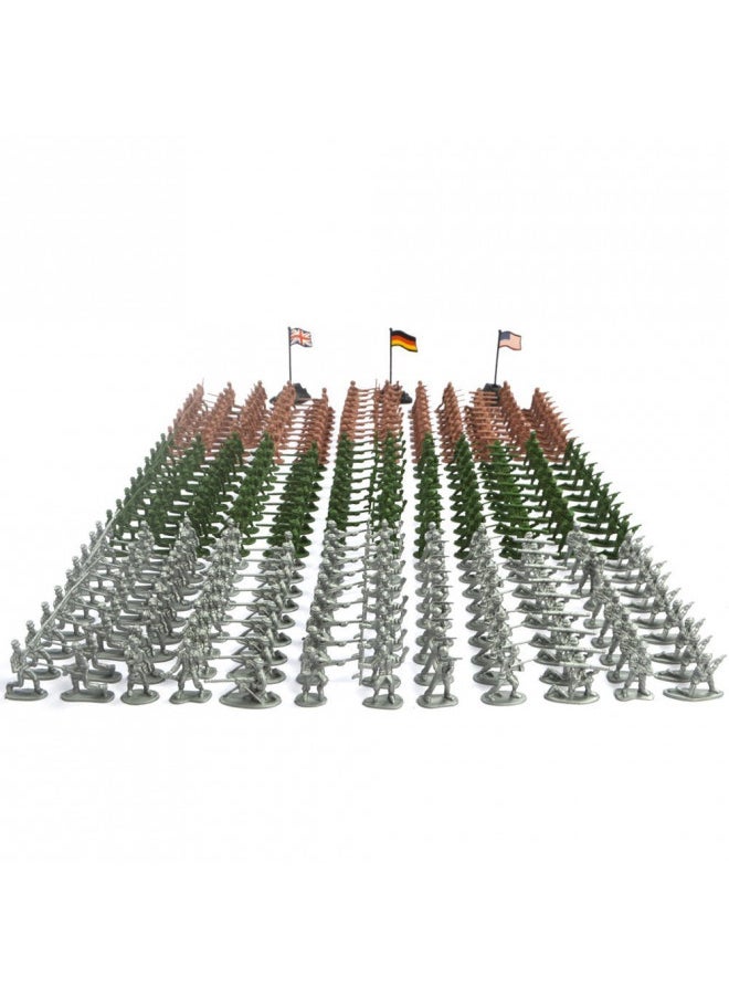 RAINBOW TOYFROG Army Men Play Bucket-Soldiers of WWII-Over 300 Piece Set