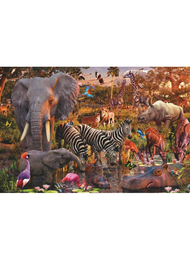 Ravensburger African Animal World 3000 Piece Jigsaw Puzzle for Adults - 17037 - Handcrafted Tooling, Every Piece Fits Together Perfectly