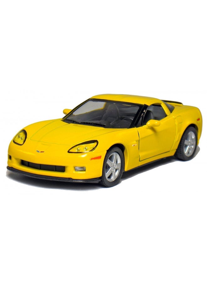 KiNSMART 2007 Corvette Z06 5inch 1:36Scale Die Cast Metal Model Toy Cars Yellow