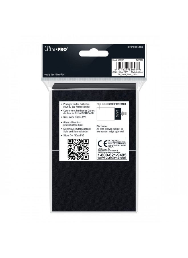 Ultra Pro Deck Protector Sleeves for Standard Size Cards | Black | 100-Count