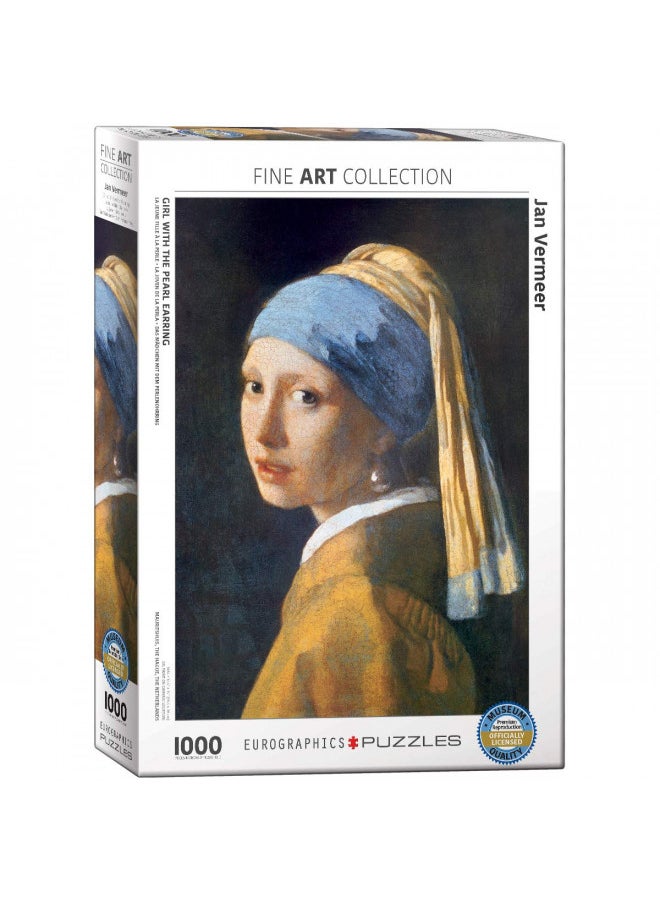 EuroGraphics Girl with A Pearl Earring by Vermeer 1000 Piece Puzzle (6000-5158) , Black