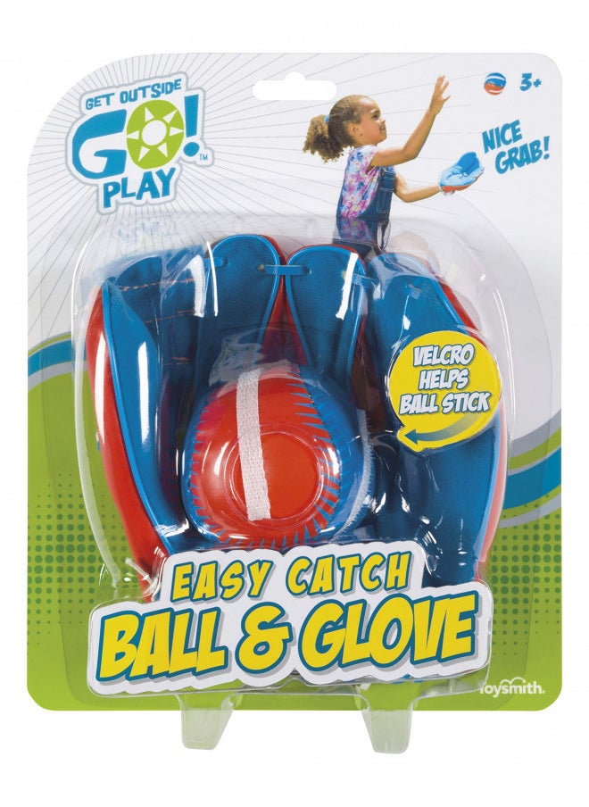 Get Outside Go! Easy Catch Ball & Glove Set Super Sport Outdoor Active Play Baseball by Toysmith (Packaging May Vary)