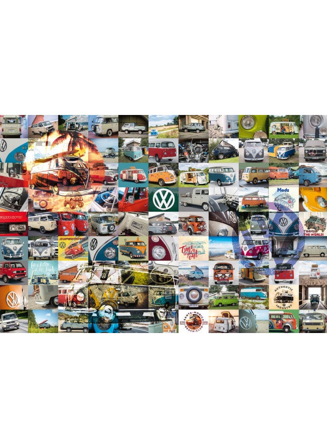 Ravensburger 99 VW Bulli Moments 3000 Piece Jigsaw Puzzle for Adults - 16018 - Handcrafted Tooling, Durable Blueboard, Every Piece Fits Together Perfectly