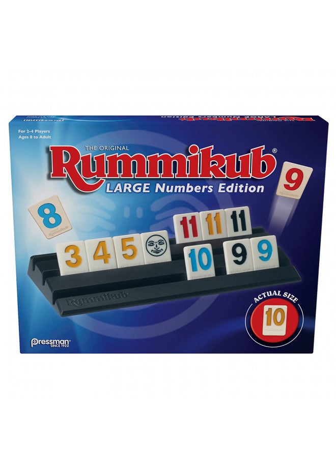 Pressman Rummikub Large Numbers Edition - The Original Rummy Tile Game Blue, 5