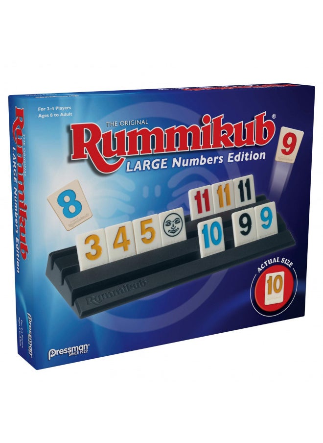 Pressman Rummikub Large Numbers Edition - The Original Rummy Tile Game Blue, 5