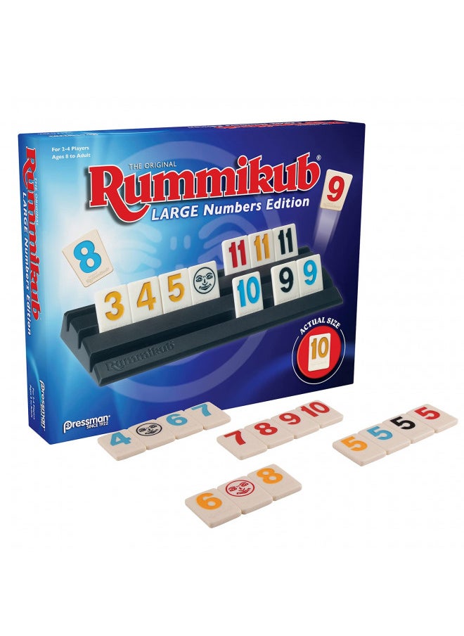 Pressman Rummikub Large Numbers Edition - The Original Rummy Tile Game Blue, 5