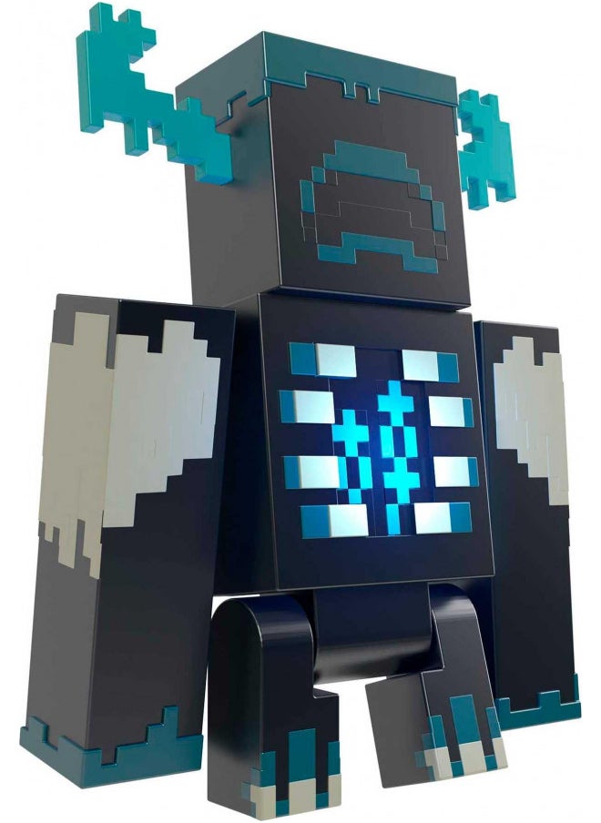 Mattel Minecraft Toys Warden Action Figure with Lights, Sounds and Accessories, Toy for Kids