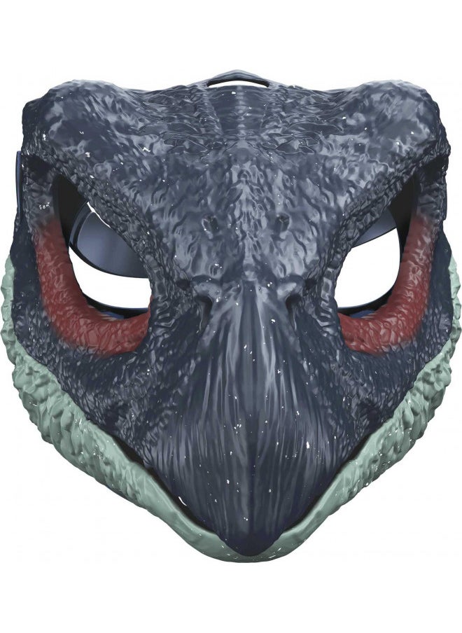 Jurassic World Toys Dominion Therizinosaurus Dinosaur Mask, Movie-Inspired Role Play Toy with Opening Jaw & Realistic Design, Multicolor, 7.87 Inches