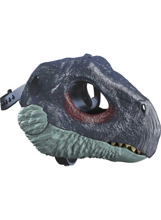 Jurassic World Toys Dominion Therizinosaurus Dinosaur Mask, Movie-Inspired Role Play Toy with Opening Jaw & Realistic Design, Multicolor, 7.87 Inches