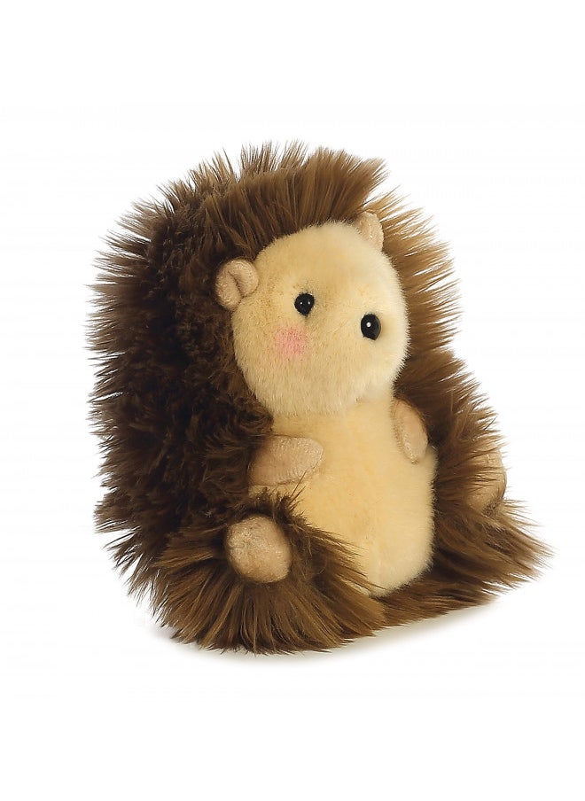 Aurora® Round Rolly Pet Merry Hedgehog Stuffed Animal - Adorable Companions - On-The-Go Fun - Brown 5 Inches