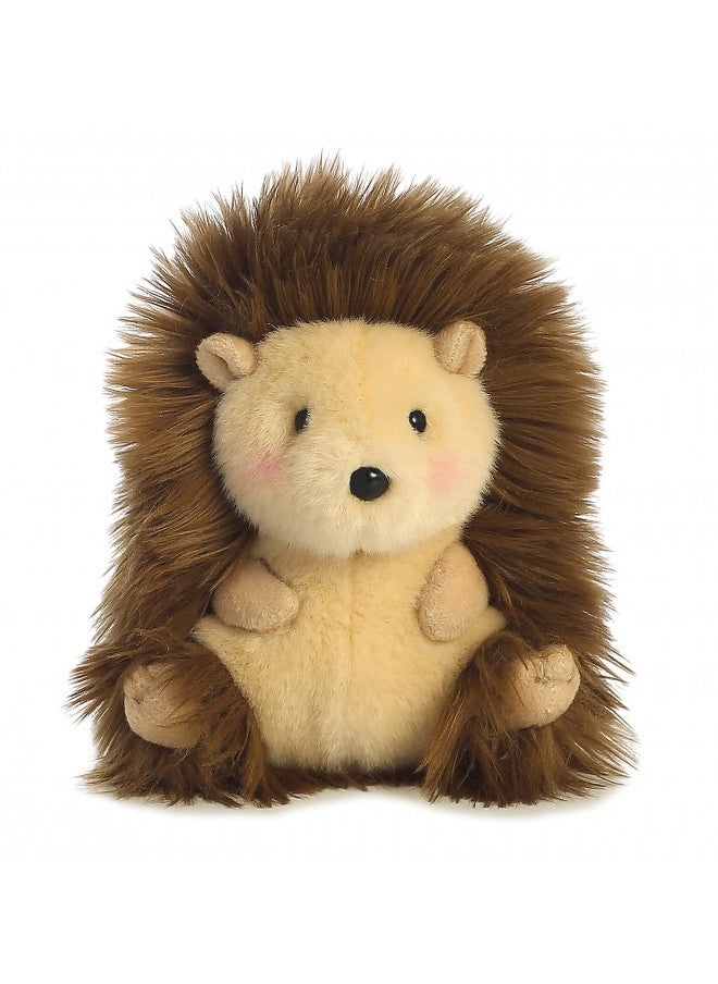 Aurora® Round Rolly Pet Merry Hedgehog Stuffed Animal - Adorable Companions - On-The-Go Fun - Brown 5 Inches