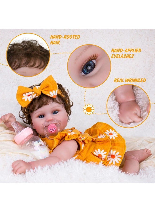 Lifelike Reborn Baby Dolls Real Life Realistic Baby Dolls 20 '' Laughing Newborn Baby Girl With Doll Accessories For Girls 3+