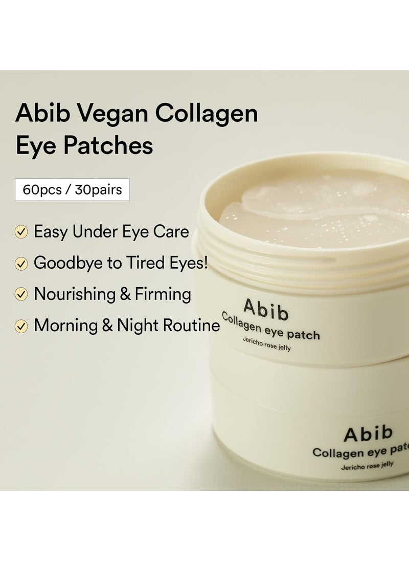 Collagen Eye Patch Jericho Rose Jelly, Under Eye Patches for Puffy Eyes and Dark Circles, Anti-Wrinkle Care with Collagen, Hydrating & Antioxidant Formula, Korean Skin Care