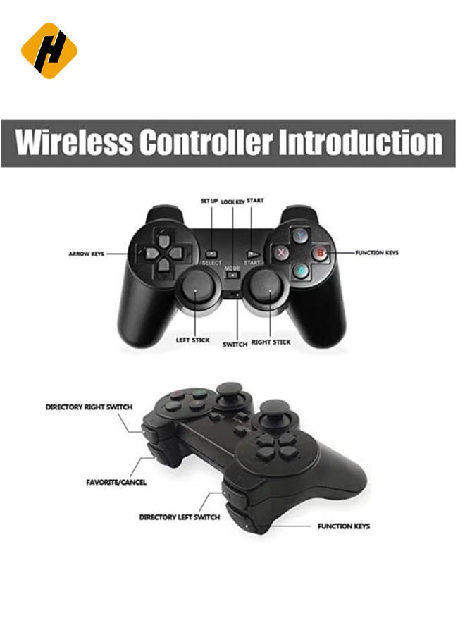 Video Game Console 2.4G Double Wireless Controller Game Stick 4K Games Console Including 64GB Retrogames For PS1/GBA Boy Gift